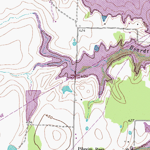 Topographic Map of Case Lake Dam, TX