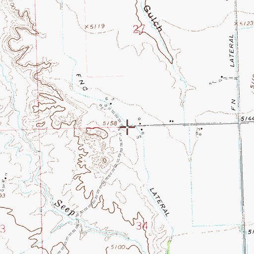 Topographic Map of F N C Lateral, CO