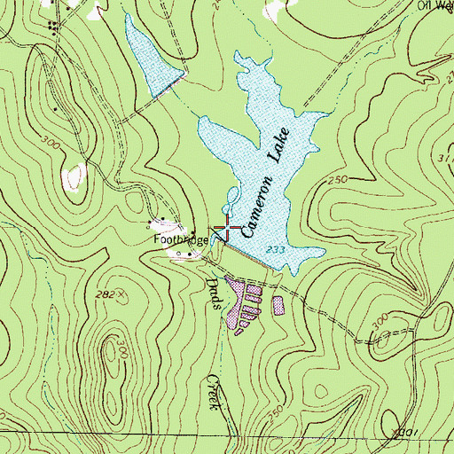 Topographic Map of Saron Lake Number 1 Dam, TX