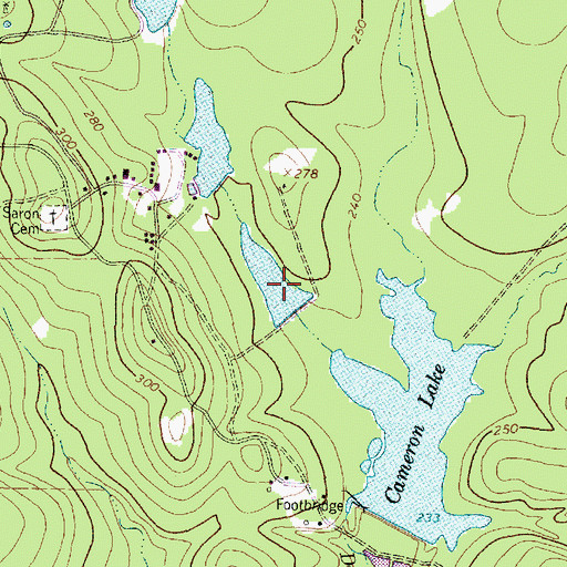 Topographic Map of Saron Lake Number 2 Dam, TX