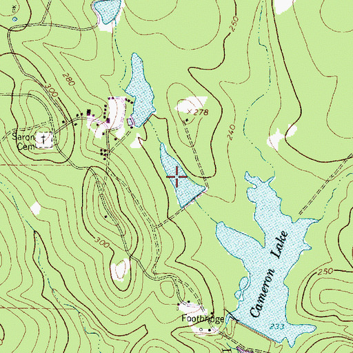 Topographic Map of Saron Lake Number 2, TX