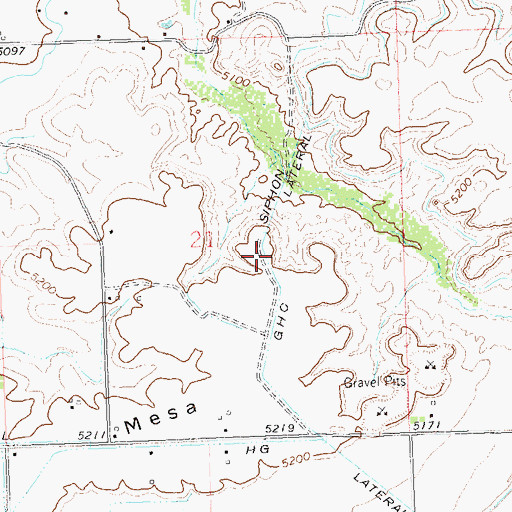 Topographic Map of G H C Lateral, CO