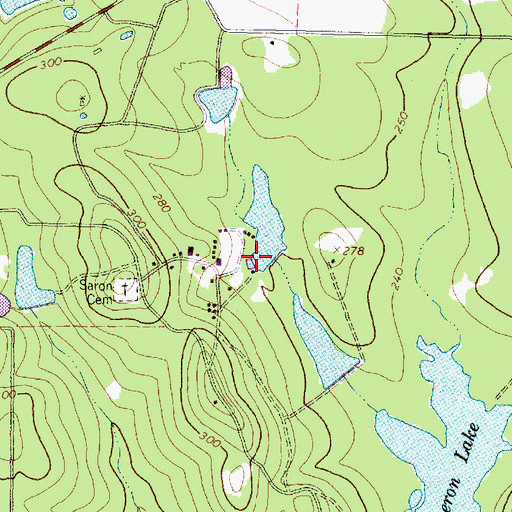 Topographic Map of Saron Lake Number 3 Dam, TX