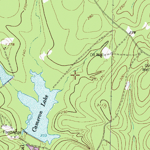 Topographic Map of Saron Lake Number 7, TX