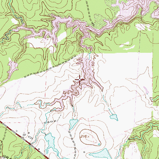 Topographic Map of Westwood Lake, TX