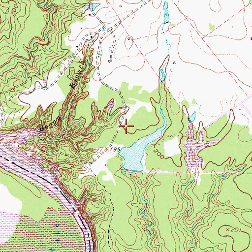 Topographic Map of Thornton Lake, TX