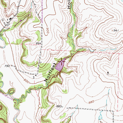 Topographic Map of Soil Conservation Service Site 46 Dam, TX