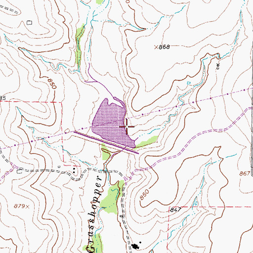 Topographic Map of Soil Conservation Service Site 48 Dam, TX