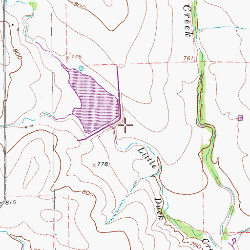 Topographic Map of Soil Conservation Service Site 52 Dam, TX