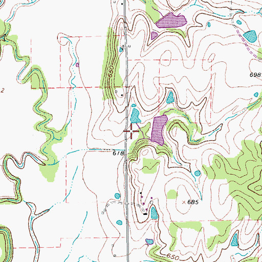 Topographic Map of Soil Conservation Service Site 61w Reservoir, TX