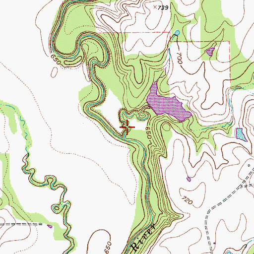 Topographic Map of Soil Conservation Service Site 16b Reservoir, TX