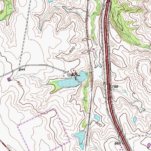 Topographic Map of North Club Lake Dam, TX