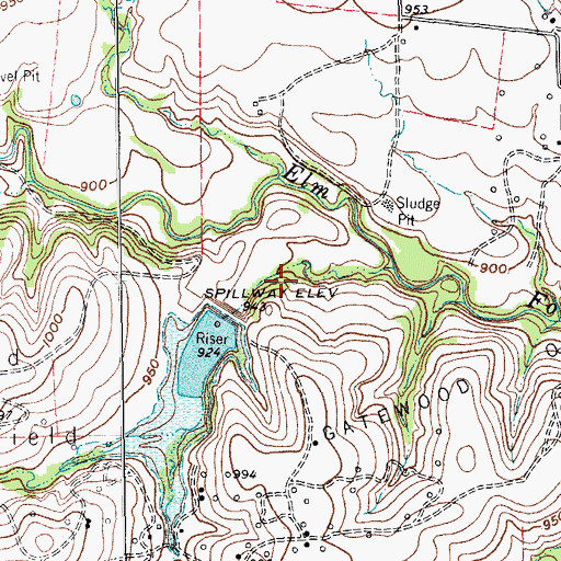 Topographic Map of Soil Conservation Service Site 6i Reservoir, TX