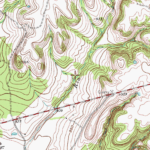 Topographic Map of Soil Conservation Service Site 16 Reservoir, TX