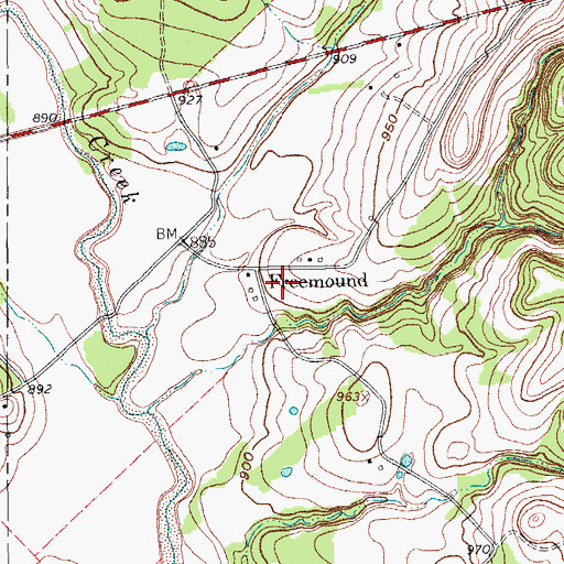 Topographic Map of Soil Conservation Service Site 17 Reservoir, TX