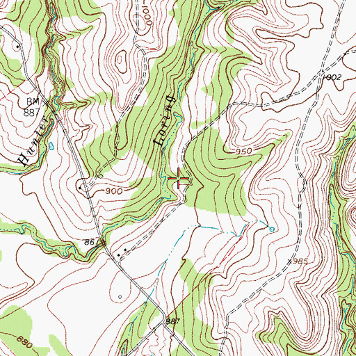 Topographic Map of Soil Conservation Service Site 19 Reservoir, TX