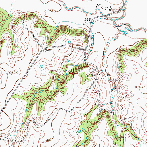 Topographic Map of Soil Conservation Service Site 61g Dam, TX