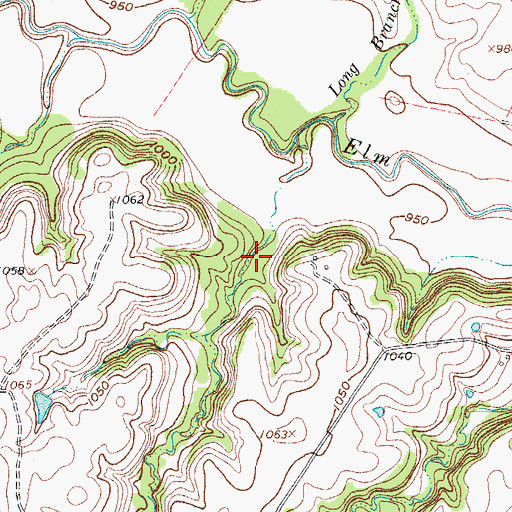 Topographic Map of Soil Conservation Service Site 61f Dam, TX