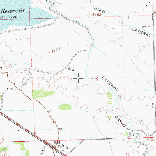 Topographic Map of G F Lateral, CO
