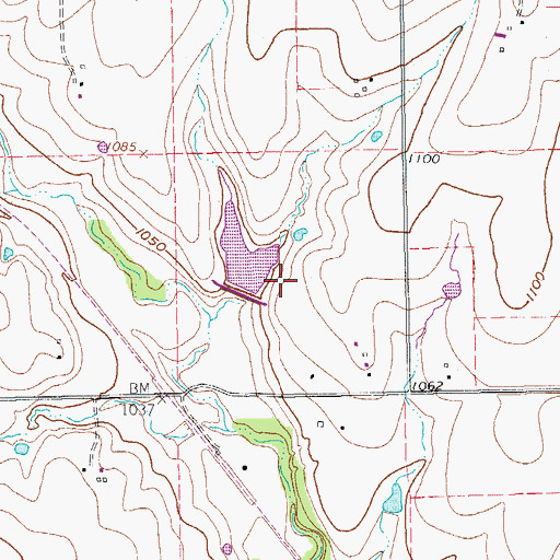 Topographic Map of Soil Conservation Service Site 6e Reservoir, TX