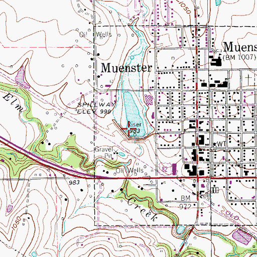Topographic Map of Soil Conservation Service Site 6b Dam, TX