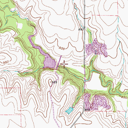 Topographic Map of Soil Conservation Service Site 7c Reservoir, TX