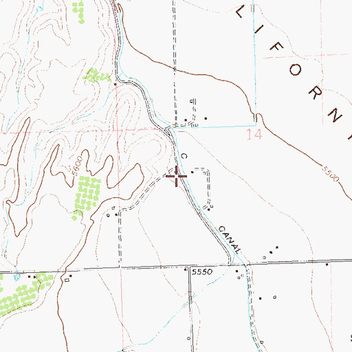 Topographic Map of C Canal, CO