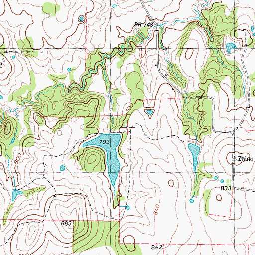 Topographic Map of Bing Lake Dam, TX