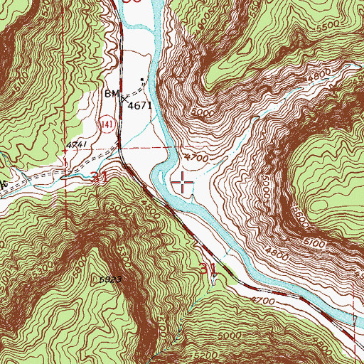Topographic Map of Maverick Canyon, CO