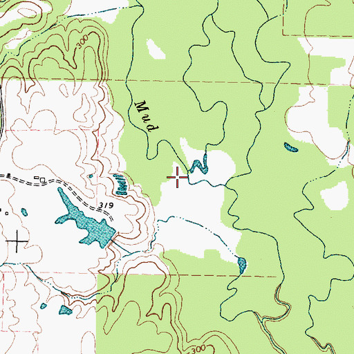Topographic Map of Simmer Lake Dam, TX