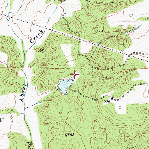 Topographic Map of Peacock Lake Dam, TX