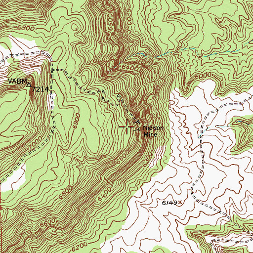Topographic Map of Nielson Mine, CO