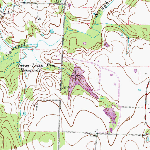 Topographic Map of Tannery Lake Dam, TX
