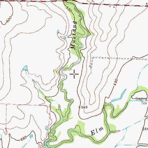 Topographic Map of Pickens Dam, TX