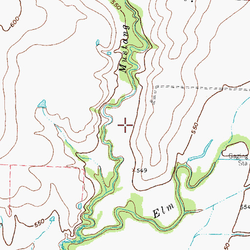 Topographic Map of Pickens Lake, TX
