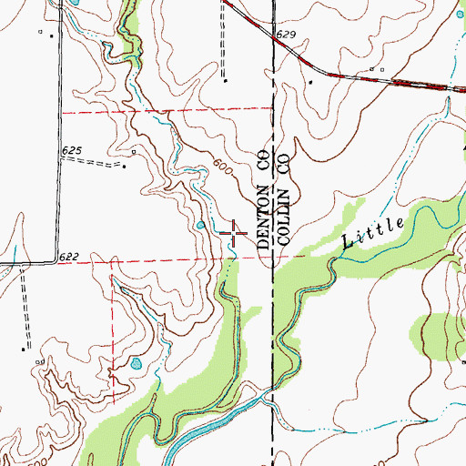 Topographic Map of Soil Conservation Service Site 17 Dam, TX