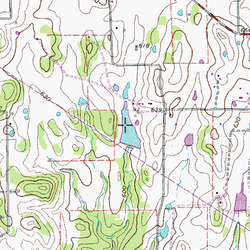 Topographic Map of Triple R Ranch Lake, TX