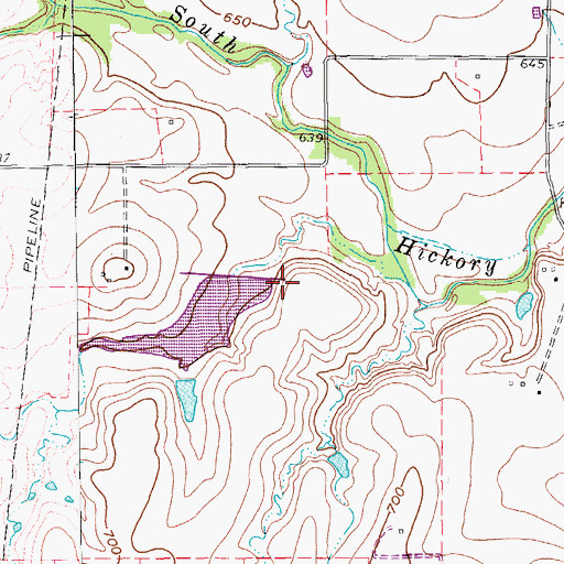 Topographic Map of Soil Conservation Service Site 11 Dam, TX