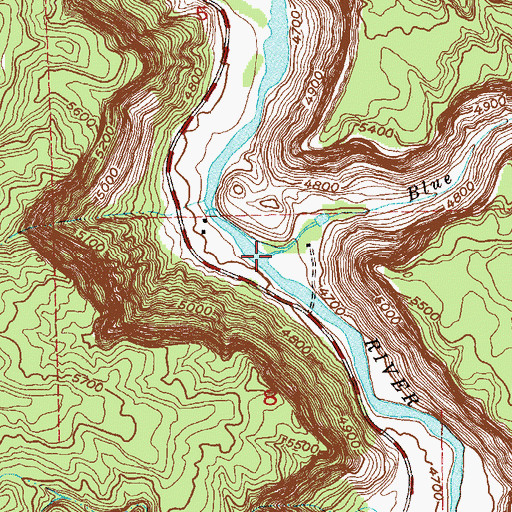 Topographic Map of Blue Creek, CO