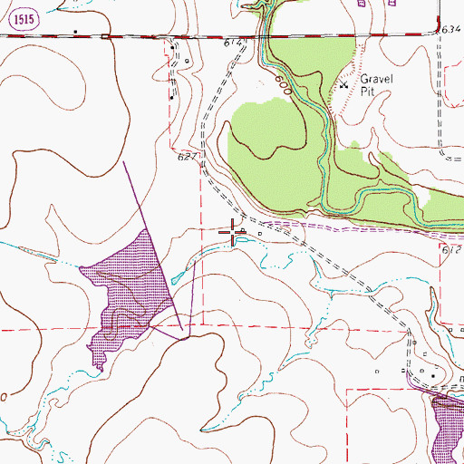 Topographic Map of Soil Conservation Service Site Number 12 Reservoir, TX
