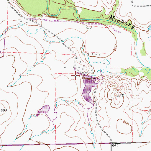 Topographic Map of Soil Conservation Service Site 13 Reservoir, TX