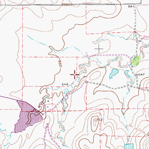Topographic Map of Soil Conservation Service Site 14 Dam, TX