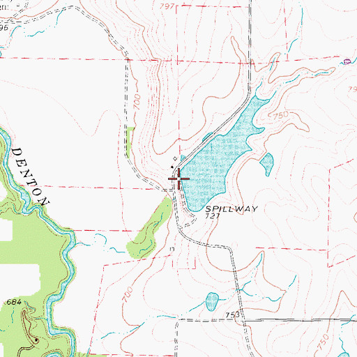 Topographic Map of C Hobson Dunn Dam Number 1, TX