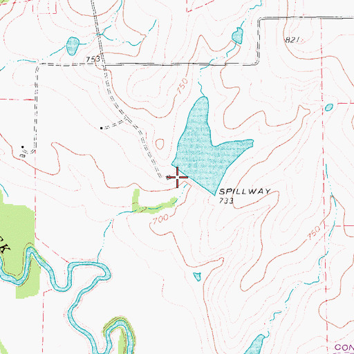 Topographic Map of C Hobson Dunn Dam Number 2, TX