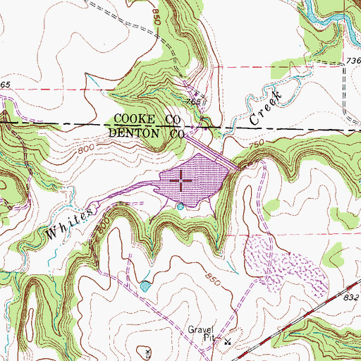 Topographic Map of Soil Conservation Service Site 37 Reservoir, TX