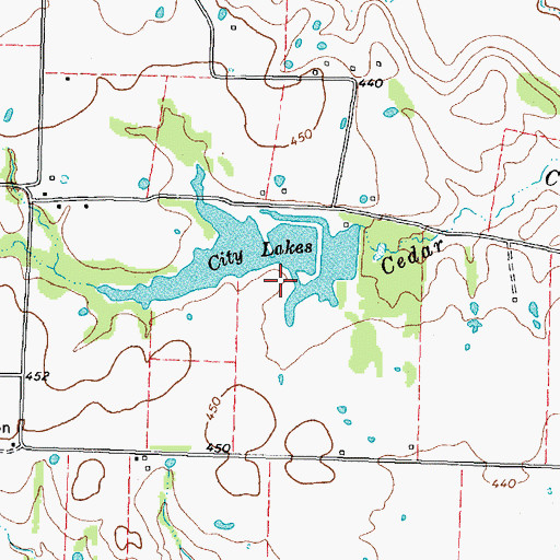 Topographic Map of City Lake Dam Number 1, TX