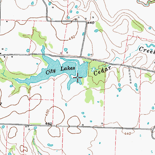 Topographic Map of City Lake Dam Number 2, TX