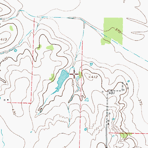 Topographic Map of Bozman Lake, TX