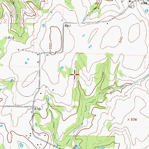 Topographic Map of Gamblin Lake Dam, TX