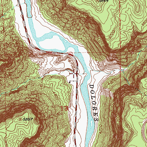 Topographic Map of Cottonwood Canyon, CO